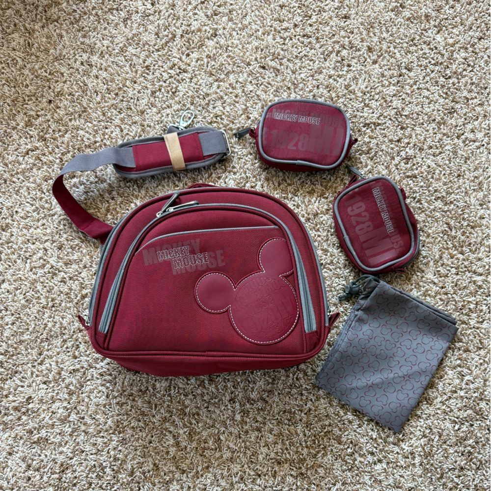 Small Mickey Mouse Red Bag (Part Of A Set)